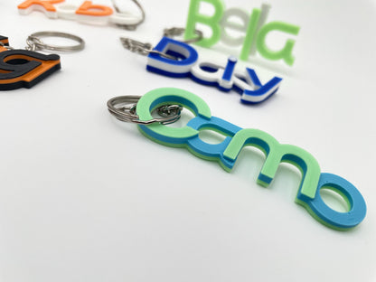 Custom 3D Printed Name Keychain | Backpack Tag