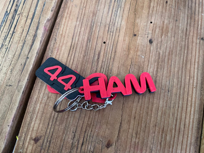 Lewis Hamilton #44 Driver Keychain | F1 Racing Gift
