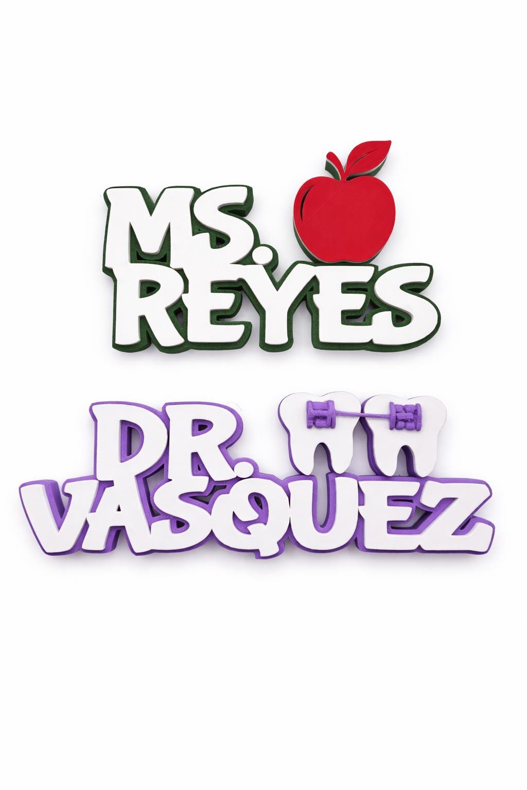 Custom 3D Printed Name Sign | Personalized Teacher, Dentist, Coach Desk Decor | Custom Name Plaque with Profession