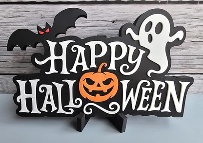 Happy Halloween Sign | 3D Printed Table Sign or Magnet