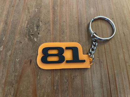 Oscar Piastri #81 Driver Keychain | F1 Racing Gift