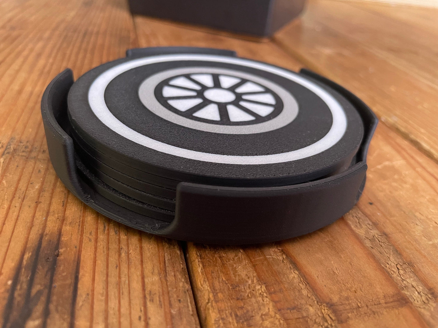 Tire Coaster Set (5 coasters w/ free holder) | F1 Gifts | Home Decor | Formula 1 | Formula One Fan