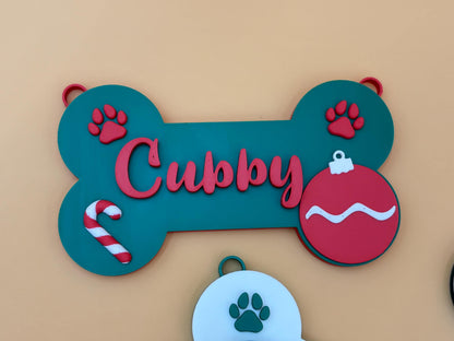 Personalized Dog Christmas Ornament | Custom Pet Name Decor | Puppy Name Plaque | Dog Lover Gift | Custom Decor | Holiday Season | Xmas Tree