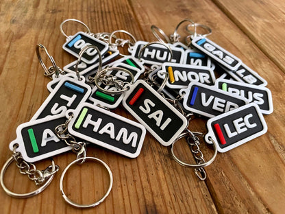2026 F1 Driver Keychain, Personalized Racing Gift
