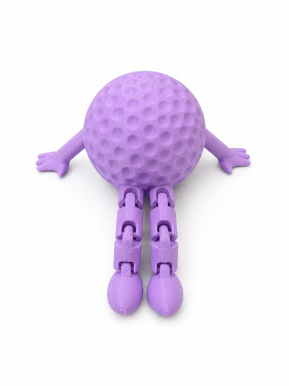 Articulated Golf Ball Buddy, 3D Printed Desk Toy for Lovers