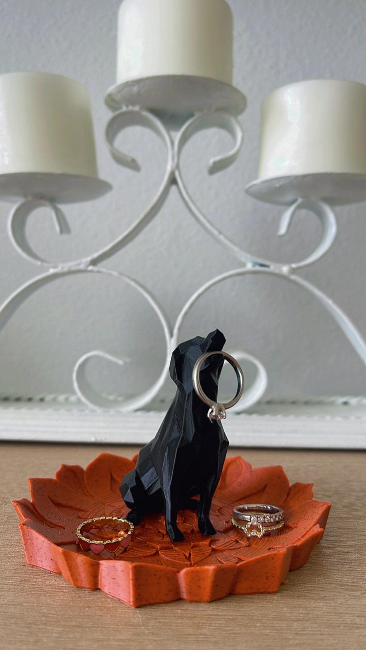 3D Printed Dog Ring Holder | Engagement Gift for Her