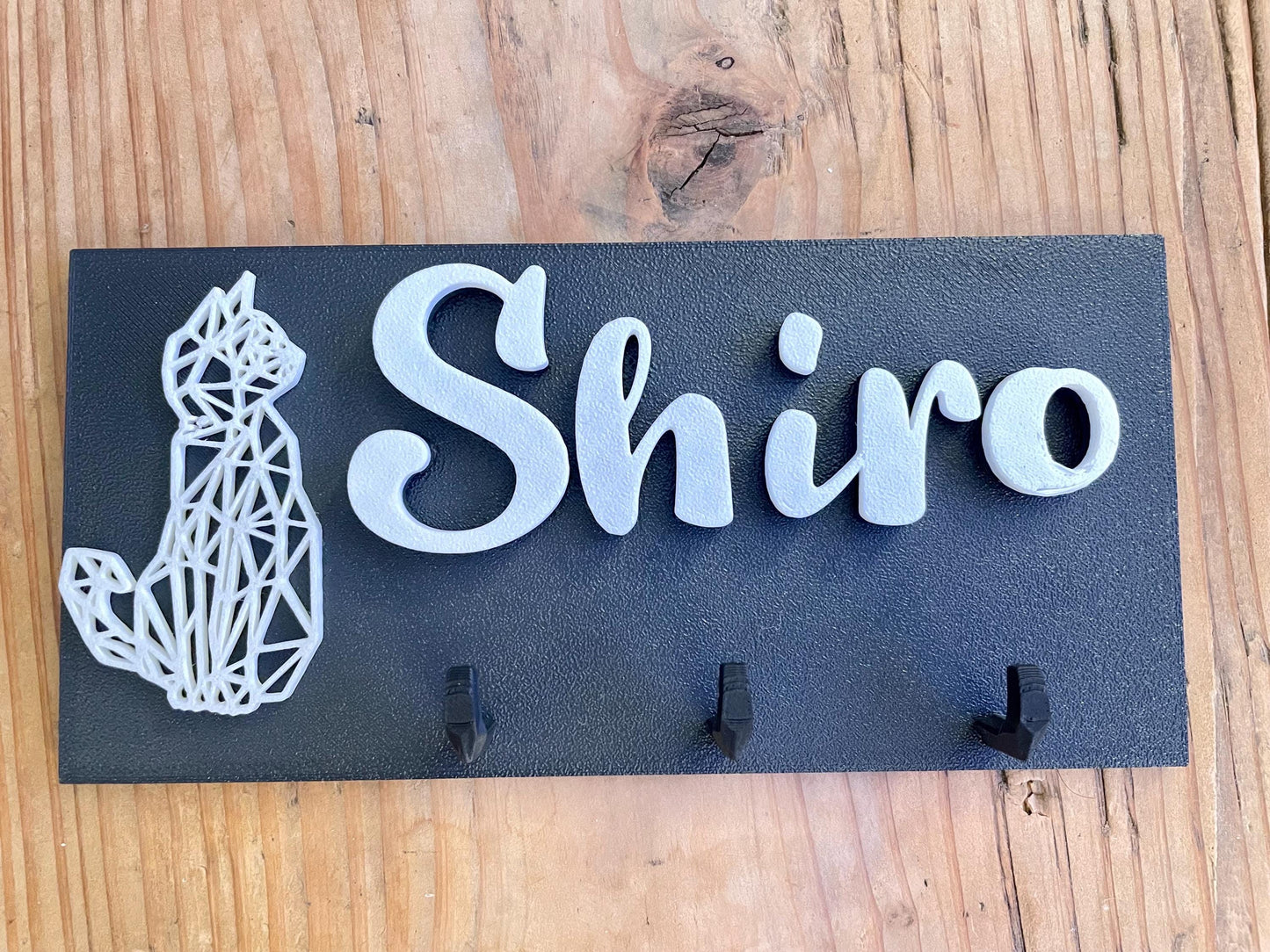 Personalized Cat Key Holder For Wall | Custom  Key Organizer |