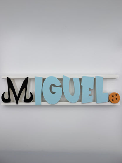 Personalized Anime Dragon Name Sign | Gamer Room Decor