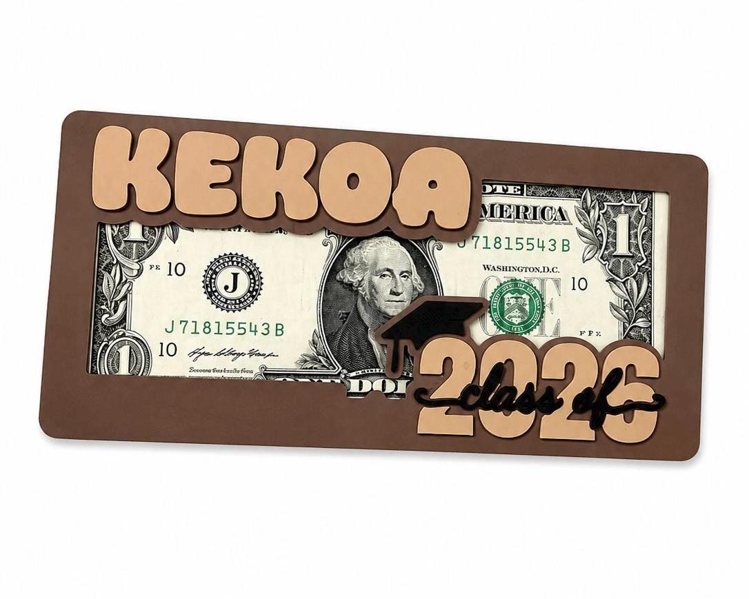 Personalized Graduation Money Holder, Class Of 2026 Graduation Gifts, High School Senior Gift, High School Grad Cash Holder MS393