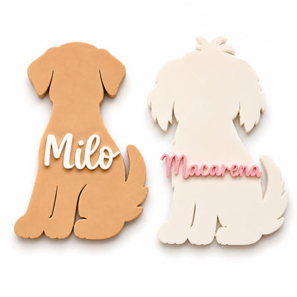 Personalized Multi-Dog Name Sign, Puppy Wall Decor