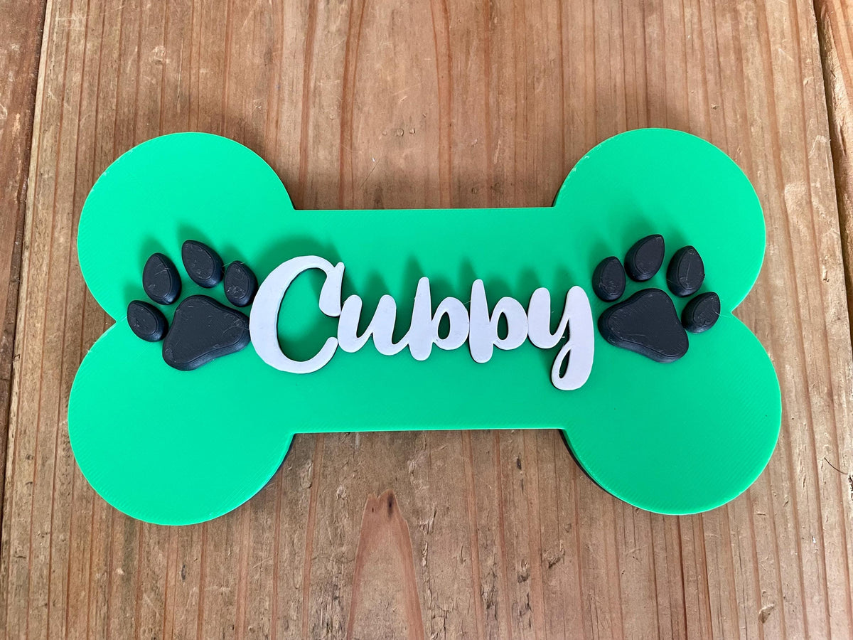 Custom Dog Bone Name Sign | Personalized Pet Wall Decor | Puppy Room Sign | Dog Name Plaque | Dog Lover Gift
