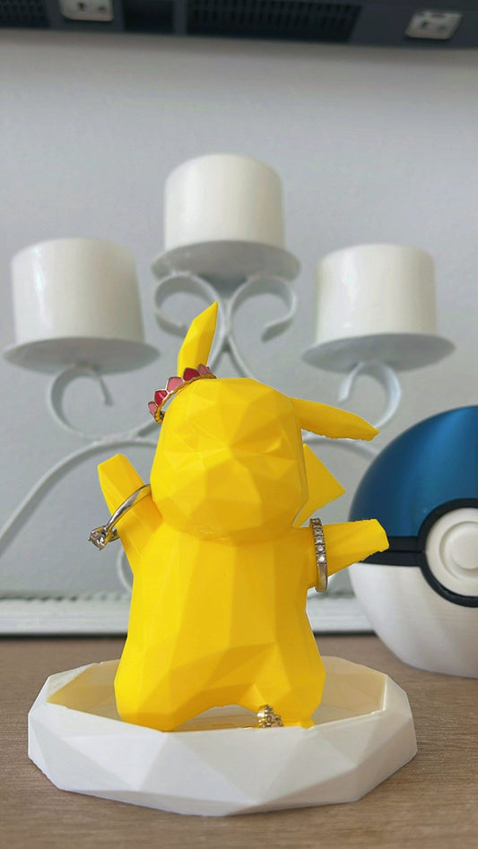 Electric Mouse-Inspired Ring Holder, Gamer Desk Decor