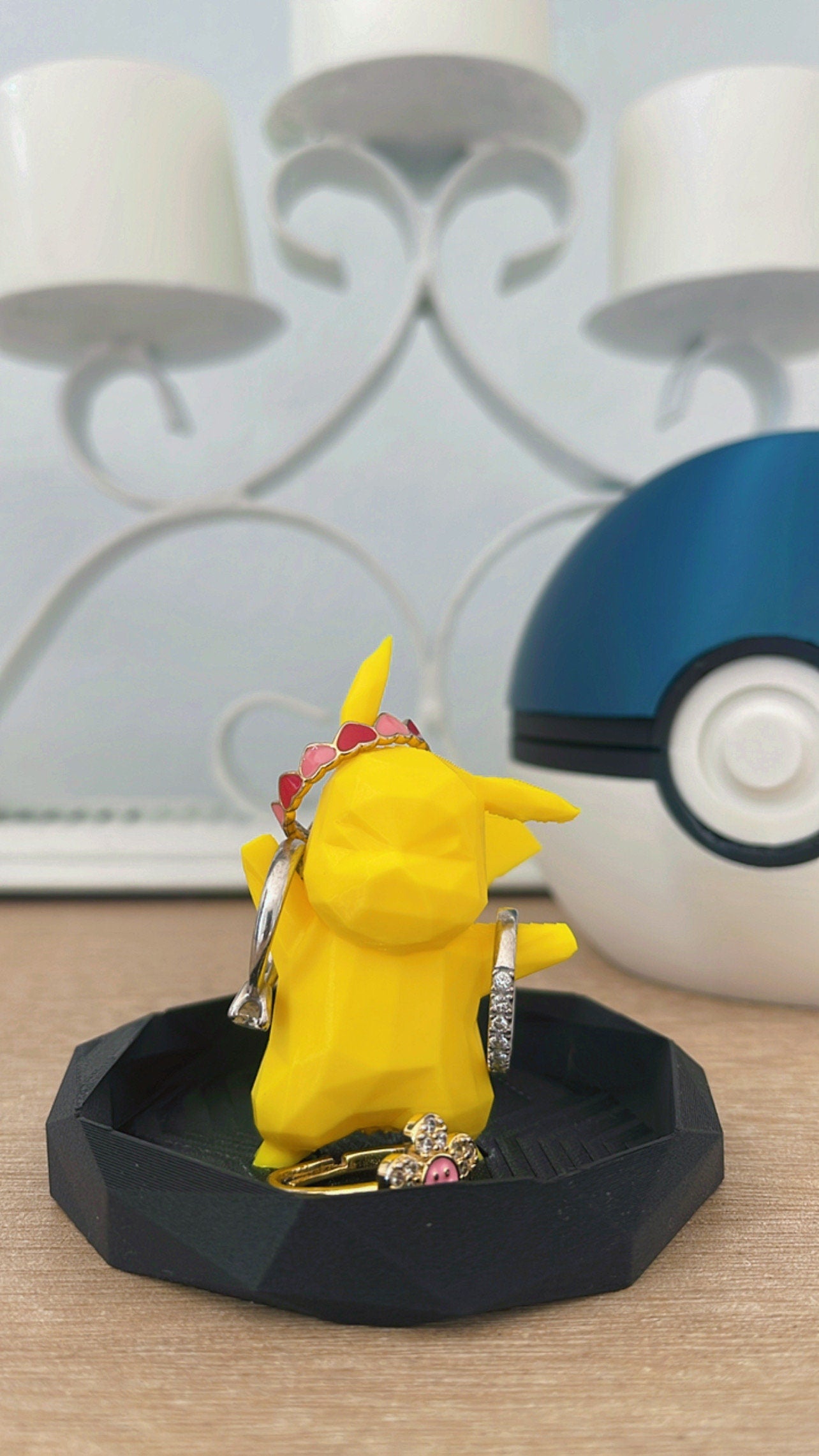 Electric Mouse Ring Holder | Creature Jewelry Organizer | Gamer Gift | Ring Display | Cute Desk Decor