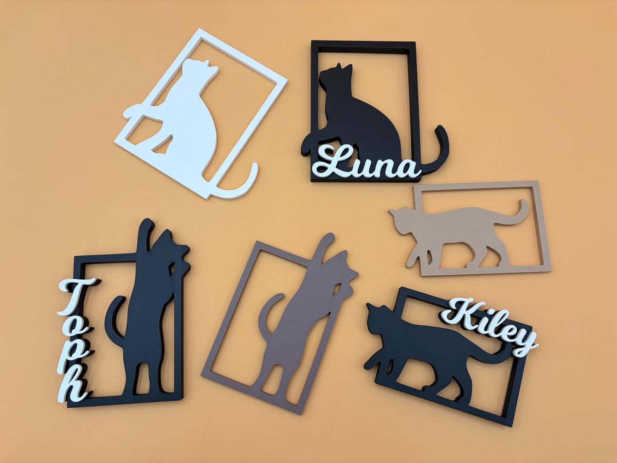 Personalized Cat Sign | Custom Name Sign | Cat Sign | Food Sign | Wall Decor | Personalized Sign | Pet Gifts | Gift | Mom | Kitten | Catio
