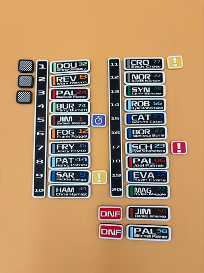 Motorsport Driver Grid Fridge Magnet | Gifts | Racing | Personalized Racing Accessory | Custom Race Gift | Sport Decor | Gamer