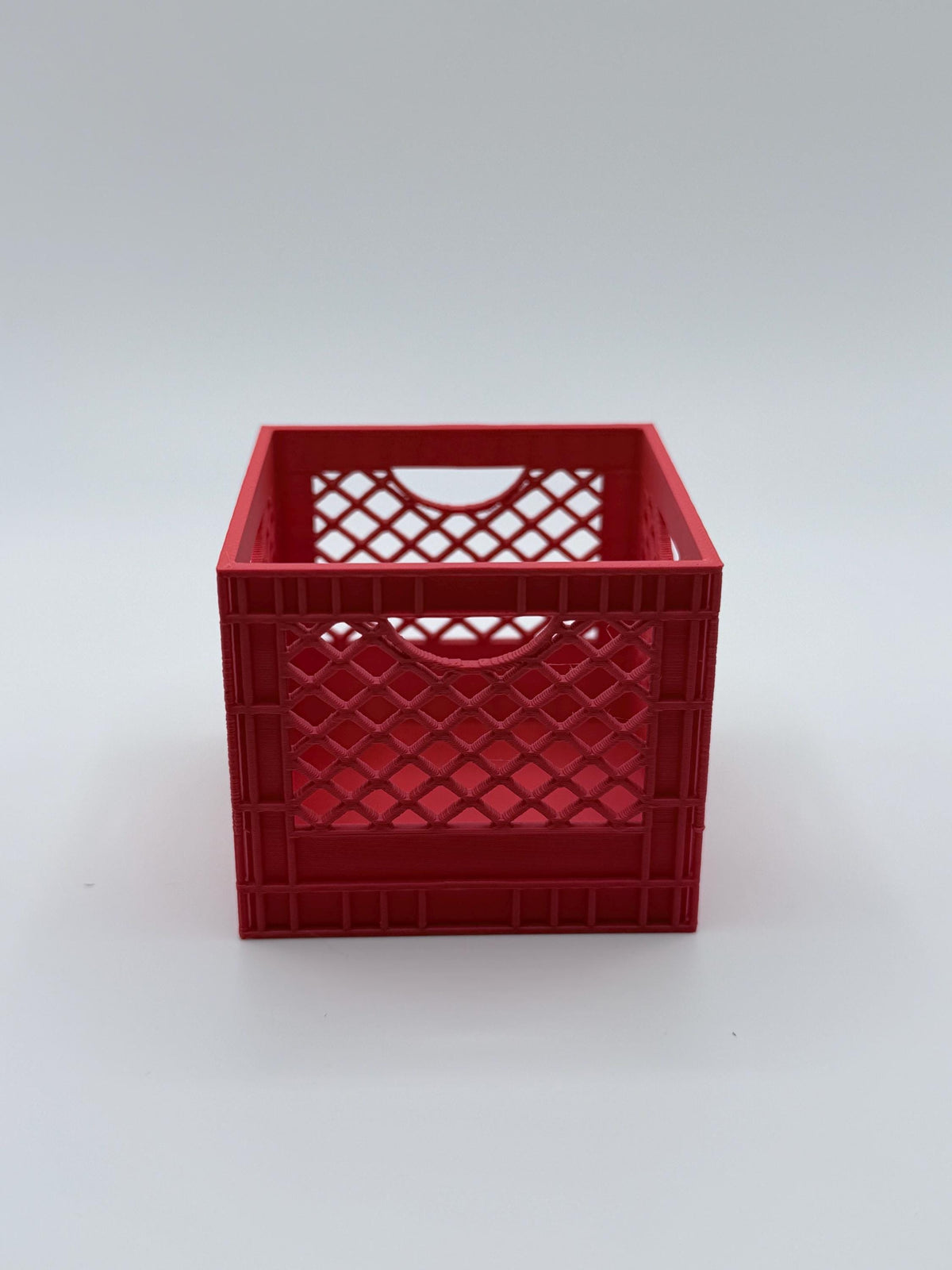 Mini Milk Crate Organizer | 3D Printed Stackable Storage Bin, Desk Organizer, Cute Plastic Crate, Teacher Gift, Dorm Decor