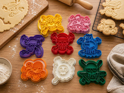 Pirate Theme Cookie Cutter Set | Anime Baking Molds