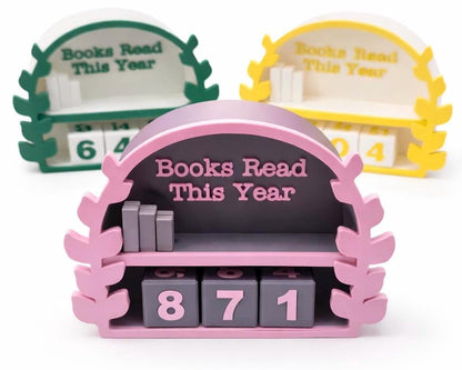 Books Read This Year Tracker | Reading Goal Shelf Decor