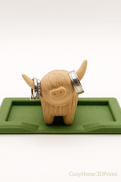 Highland Cow Ring Holder | Personalized Jewelry Dish