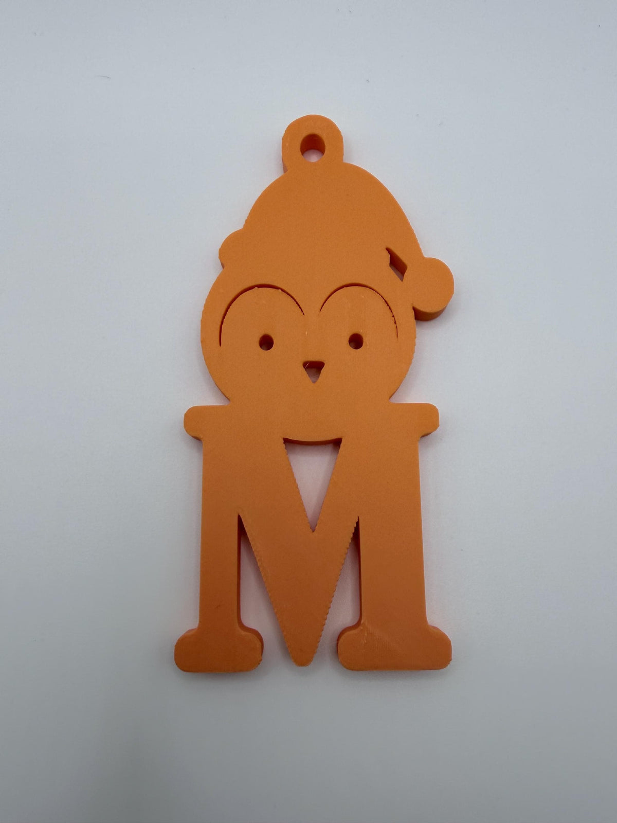 Personalized Christmas Initial Ornament, 3D Printed Character Letter Ornament, Custom Family Name Gift, Santa Reindeer Elf Tree Decoration