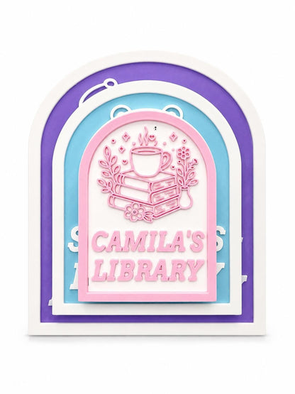 Personalized Library Sign | Reading Nook Decor