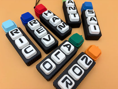 Motorsport Fidget Clicker Keychain | Racing Gift | Custom 3 Letter Keychain | Personalized Racing Accessory | Race Driver | Grand Prix