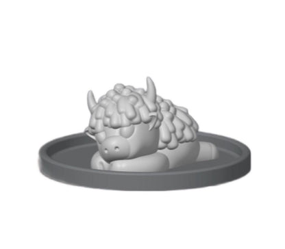 Cute Highland Cow Ring Holder | Kawaii Jewelry Dish Gift for Her