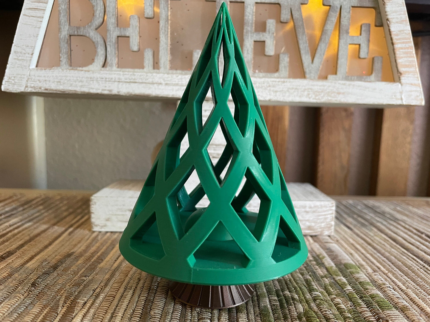 Set of 5 3D Printed Christmas Trees | Eco-Friendly Holiday Decor