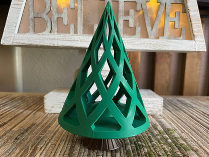 Set of 5 3D Printed Christmas Trees | Eco-Friendly Holiday Decor