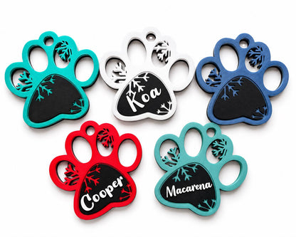 Personalized Dog Paw Christmas Ornament, Pet Memorial Gift