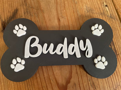 Personalized Dog Bone Name Sign | Puppy Room Decor
