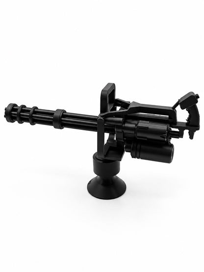Mini Gatling Gun Model with Stand, 3D Printed Minigun Display, Military Desk Decor, Collector Gift, Miniature Weapon Replica