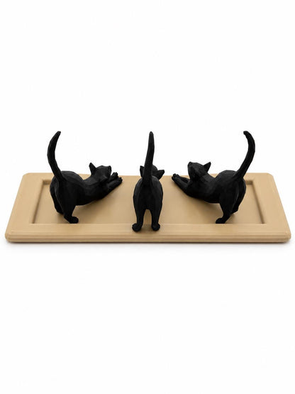 Three Cats Ring Holder | Cat Lover Engagement Gift