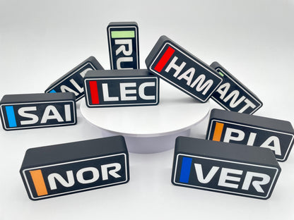 2026 F1 Driver Lightbox, Personalized Racing Gift