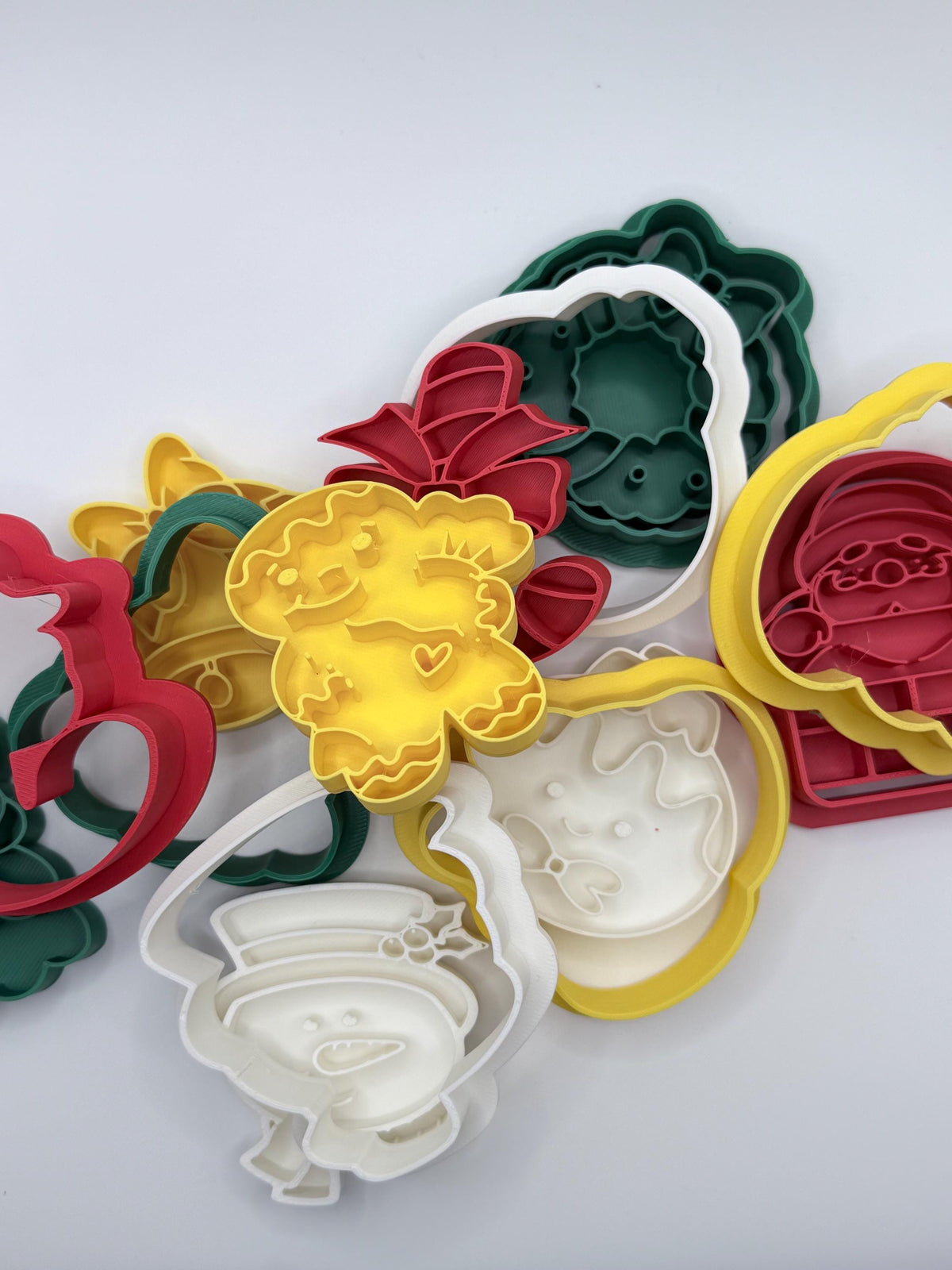 4-Inch Christmas Cookie Cutter Stamp Set, Holiday Baking Cutters, Choose 2, 4, 6 or Complete Set of 8