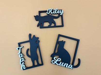 Personalized Cat Sign | Custom Name Sign | Cat Sign | Food Sign | Wall Decor | Personalized Sign | Pet Gifts | Gift | Mom | Kitten | Catio