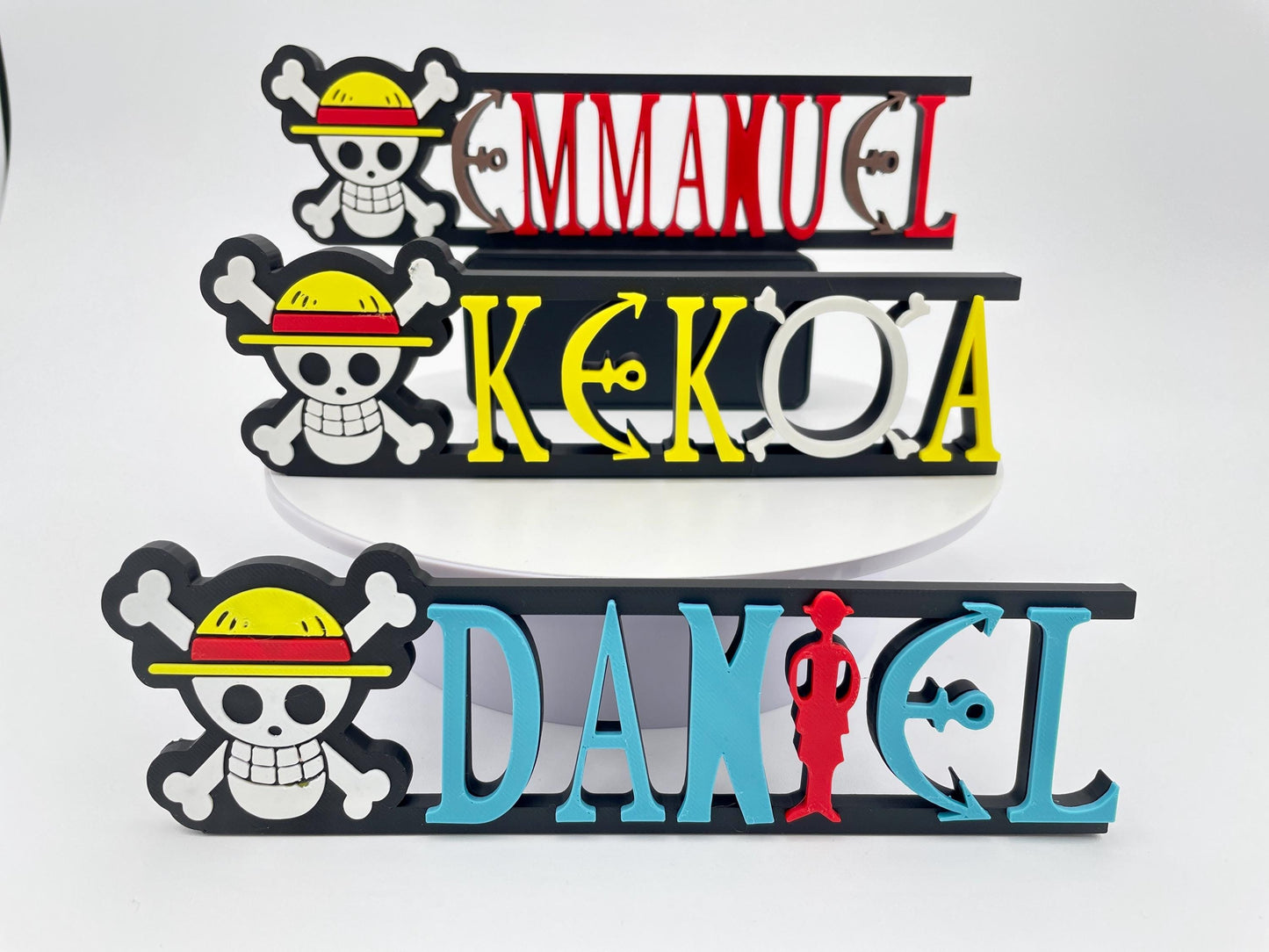 Custom One-of-a-Kind  Name Plate | Personalized Desk or Shelf Decor | Anime | Pirate | Custom Gifts