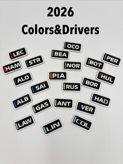 2026 F1 Driver Croc Charms | Personalized Racing Shoe Charm
