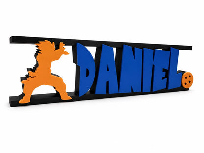 Personalized Anime Dragon Name Sign | Gamer Room Decor