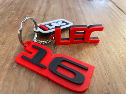 Charles Leclerc #16 Driver Keychain | F1 Racing Gift