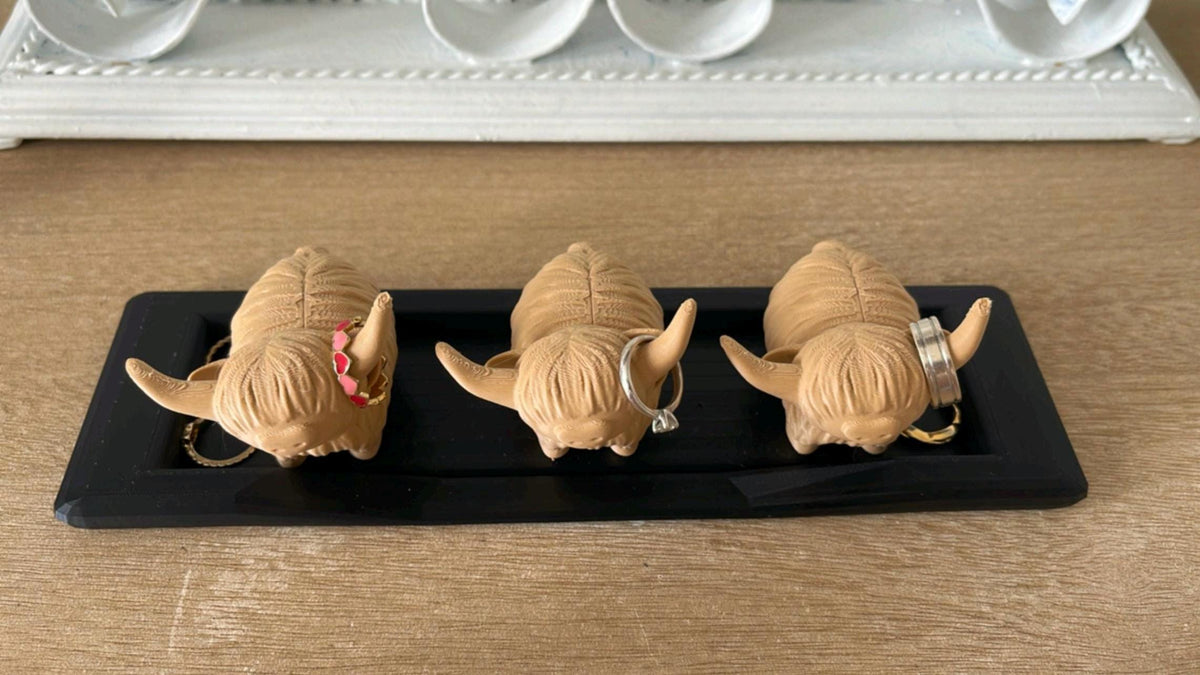 Highland Cow Ring Holder | Farmhouse Jewelry Organizer
