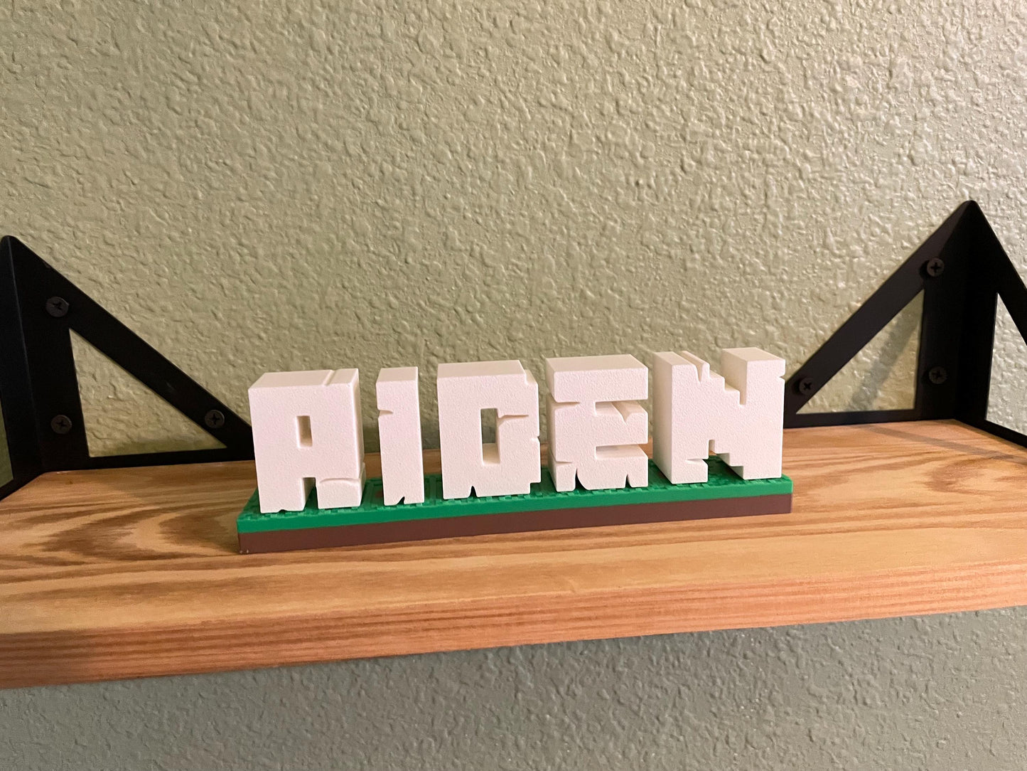 Pixel-Style Custom 3D Nameplate | Personalized Gamer Tag Sign for Kids & Game Rooms