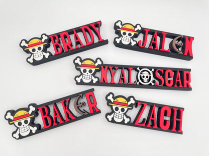 Custom Pirate-Inspired Name Plate | Personalized Desk Sign
