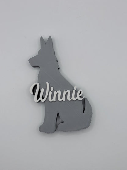 Personalized Dog Name Magnet | Custom Pet Fridge Magnet | Dog Breed Magnet | Puppy Name Magnet | Pet Lover Gift | Custom Dog Decor