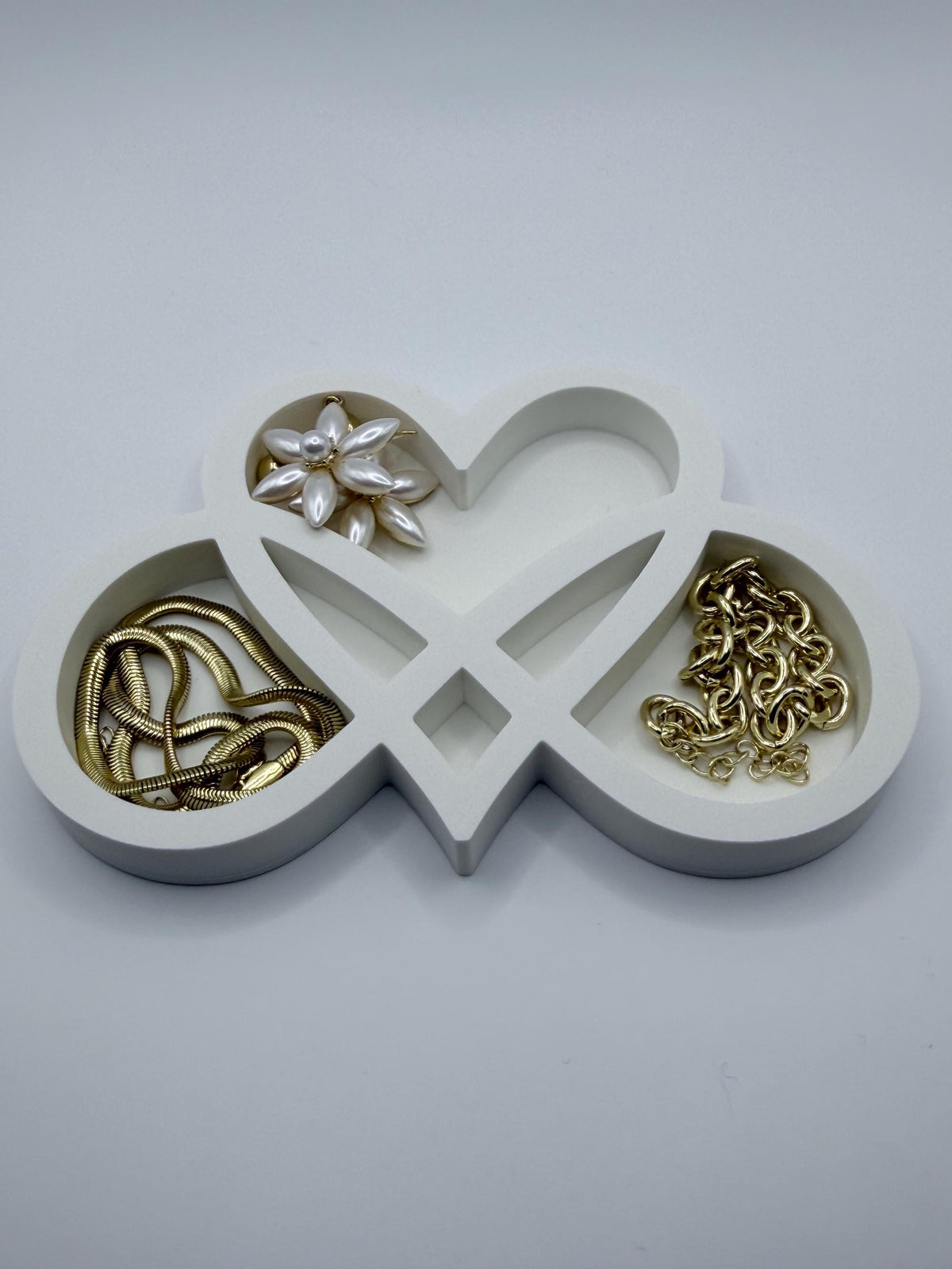 Personalized Infinity Heart Ring Holder, Jewelry Tray, Modern Love Knot Ring Dish, Wedding Gift, Anniversary Gift, Couple Decor