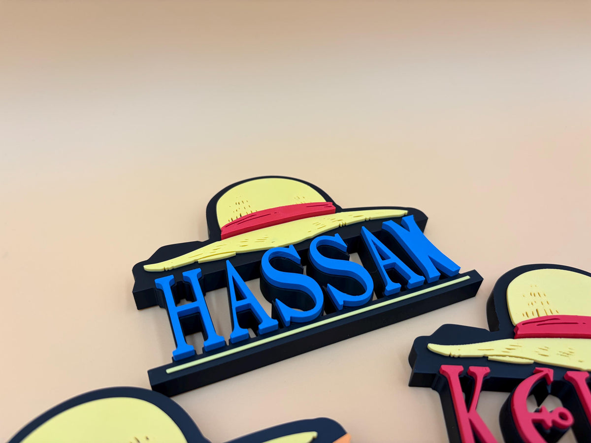 Custom One-of-a-Kind  Name Plate | Personalized Desk or Shelf Decor | Anime | Pirate | Custom Gifts