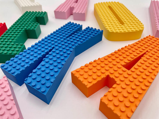 Personalized Building Block Letter Decoration, Party Favor