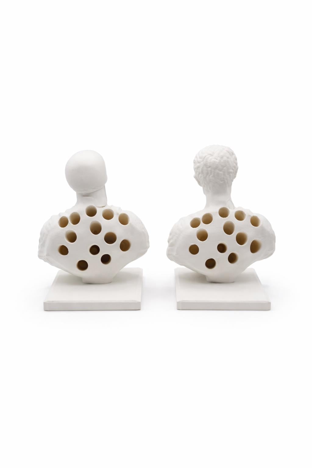 Classical Roman Bust Pen Holder, Elegant Desk Organizer, Minimalist Office Decor, Handmade 3D Printed Sculpture, Unique Gift for Him