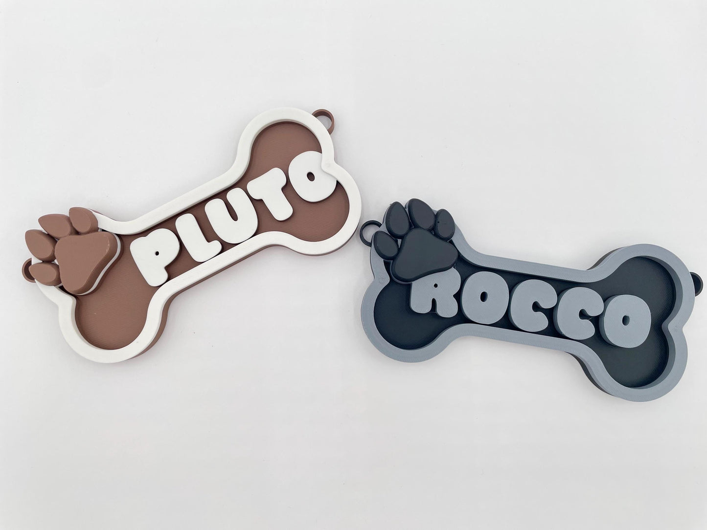 Custom Dog Crate Sign | 3D Printed Bone Puppy Tag