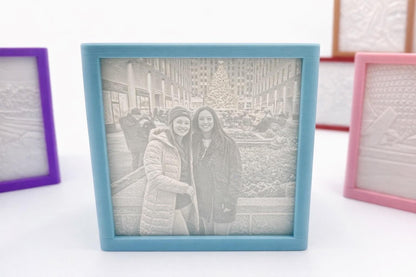 Custom Photo Lithophane Night Light | Personalized Shadow Box
